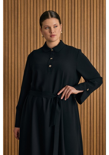 Yakası Düğmeli Elbise fiyatları