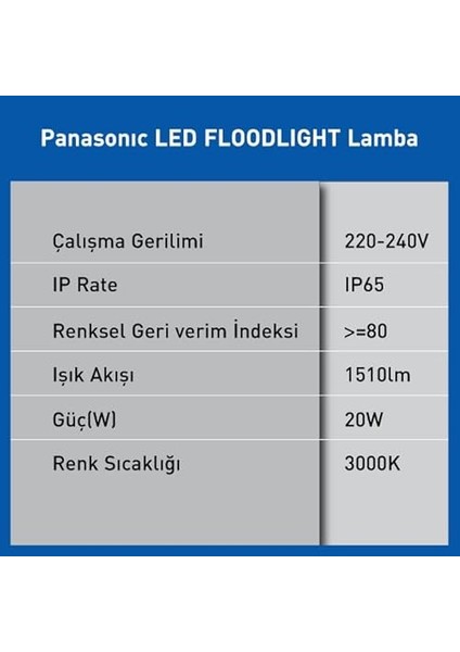LED Projektör, Sicak Beyaz Işik 20W 1510LM 3000K fırsatları
