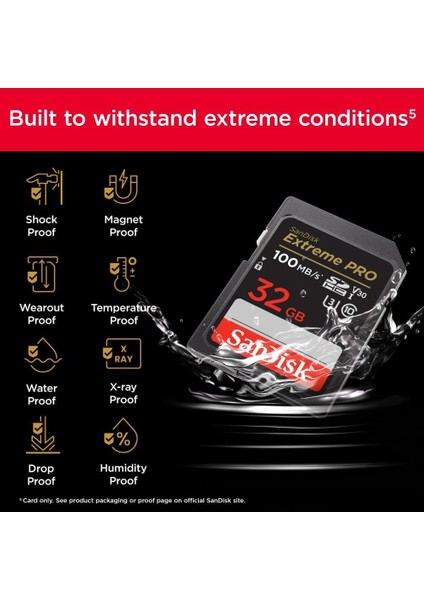 32GB Extreme Pro Rescuepro Deluxe Sdhc+Kart, 100MB/S'YE Kadar, Uhs-I, Sınıf 10, U3, V30 indirimleri