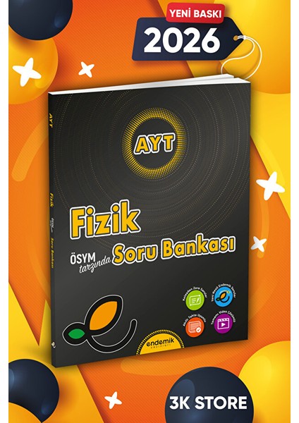 2026 Ayt Fizik Soru Bankası Endemik Yayın Tamamı Video Çözümlü Akıllı Tahta Uyumlu