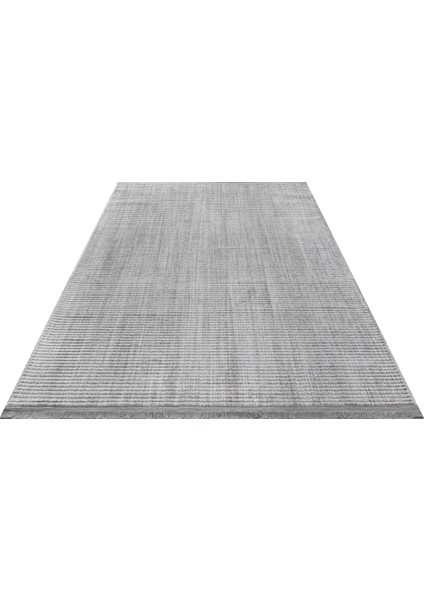 Yalın Microfiber Bukle Dokuma Halı Antre Hol Kesme Halı Yolluk 5771 Gri