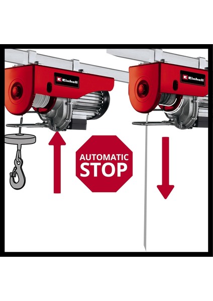 Elektrikli Vinç Tc-Eh 500 (800 W, Acil Durdurma, 12 M Burulmasız Halat, Yük Kancalı Yönlendi fiyatları