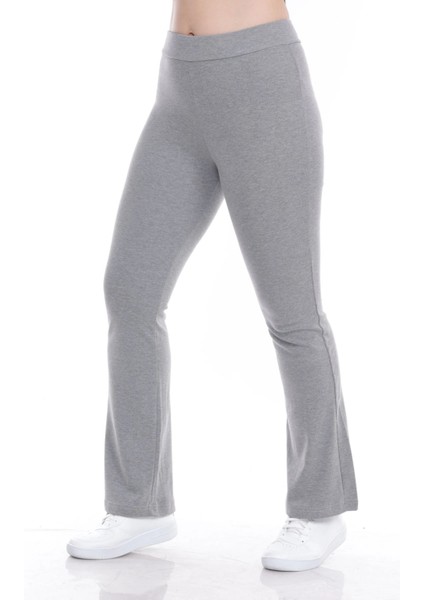 Kadın Beli Lastikli Toparlayıcı Ispanyol Paça Büyük Bedentayt