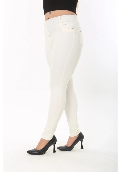 Kadın Cep Detaylı Büyük Beden Tayt Pantolon modelleri