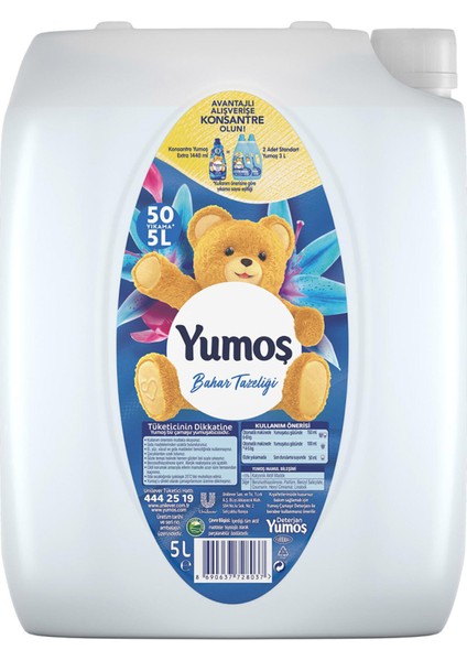 Çamaşır Yumuşatıcısı Bahar Tazeliği 5 Lt 50 Yıkama 3 Adet