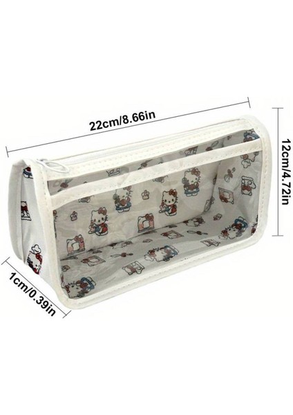 Hello Kitty Figürlü Tek Bölmeli Şeffaf Önyüzlü Kalem Çantası AD58790 modelleri