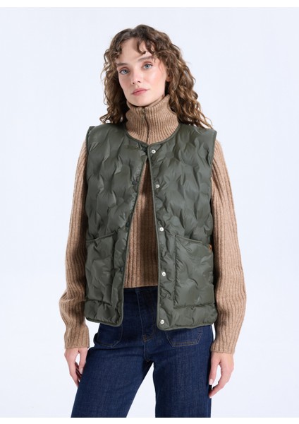 Haki Kadın Şişme Yelek J5WL-YLK7015 modelleri