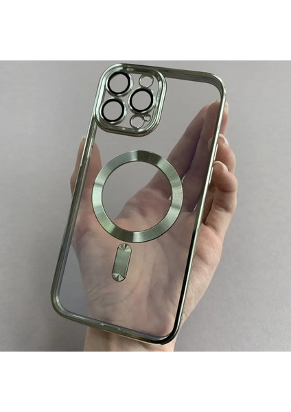 Iphone 13 Pro Uyumlu Magsafe Kenarlar Renkli Kılıf