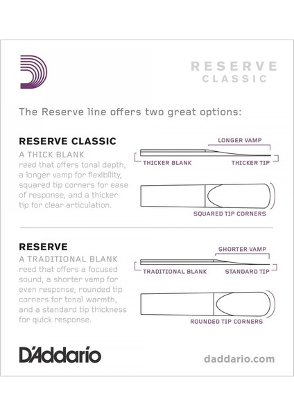 D'addario Woodwinds Reserve Classic DCT1020 Sib Klarnet Kamışı No:2 fiyatları