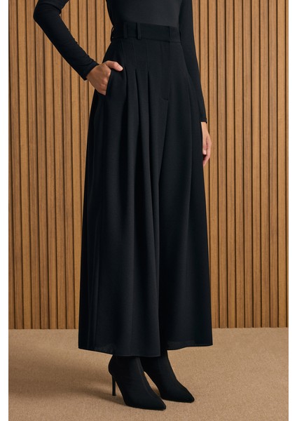 Pileli Crep Pantolon Etek modelleri