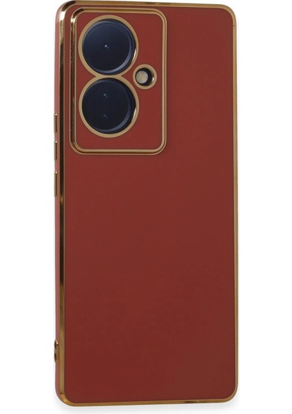 Vivo V29 Lite Kılıf Volet Silikon - Kırmızı - MRS5848-7562