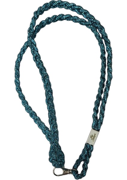 Mavi Taşlı Örgü Telefon Askısı Tüm Kılıflara Uyumlu fiyatları