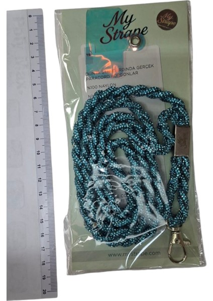 Mavi Taşlı Örgü Telefon Askısı Tüm Kılıflara Uyumlu fırsatları