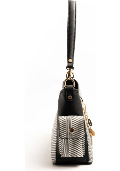 Siyah Beyaz - Siyah SP1183 Kadın Omuz Çantası modelleri