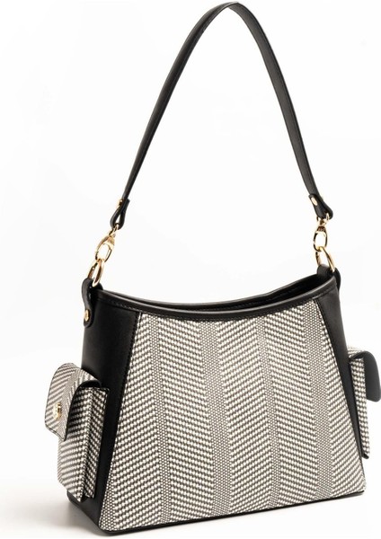 Siyah Beyaz - Siyah SP1183 Kadın Omuz Çantası fırsatları