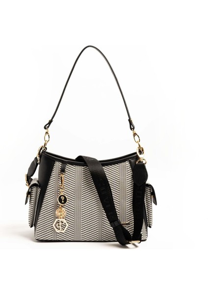 Siyah Beyaz - Siyah SP1183 Kadın Omuz Çantası indirimleri