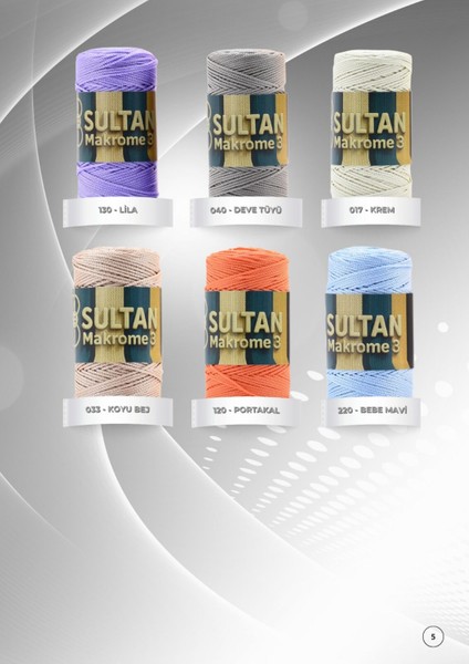 Sultan Makrome 3 – 100 gr | 42 Renk Seçeneği | Parlak ve Dayanıklı El Işi & Hobi Ipi Siyah