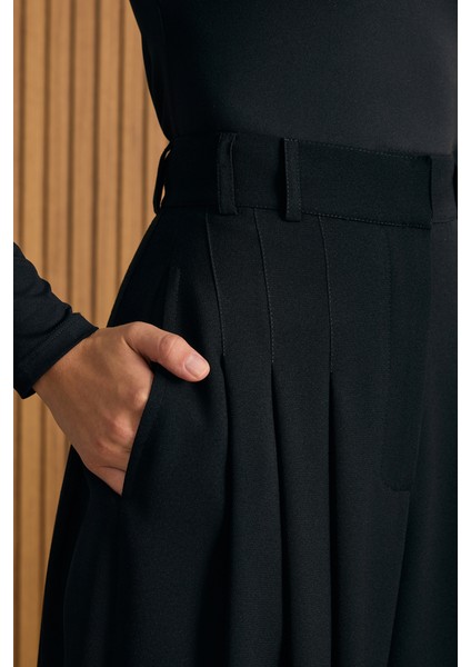 Pileli Crep Pantolon Etek fırsatları