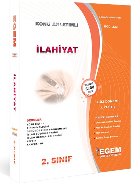 Aöf 2. Sınıf Ilahiyat Güz Dönemi Konu Anlatımlı Soru Bankası