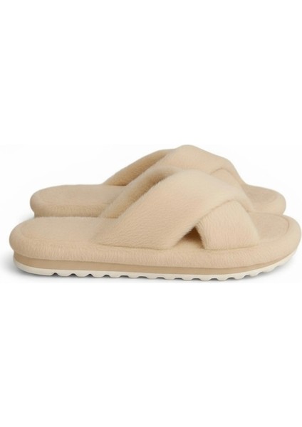 CP30 Tüylü Pofuduk Çapraz Kışlık Kadın Ev Terliği modelleri