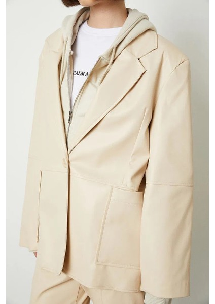 Allbucks Beyyoğlu, Oversize Suni Deri Blazer Ceket ABBEY0980 modelleri