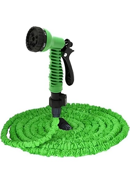 15 Metre Uzayan Bahçe Sulama Araç Yıkama Hortumu 7 Kademeli Başlık Tabanca fırsatları