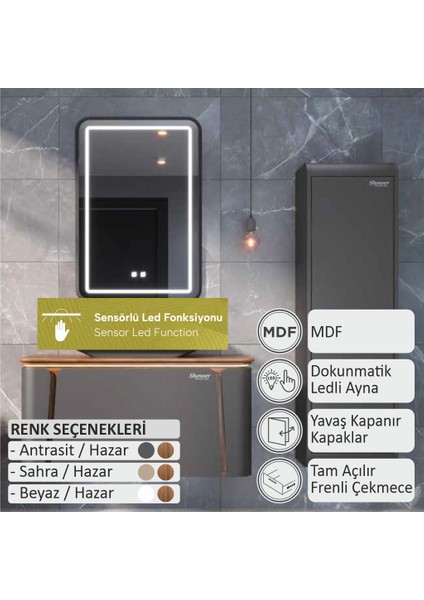 Grande Banyo Dolabı 100 cm (Boy Dolabı Dahil Değildir.) fiyatları