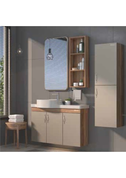 Özgün Banyo Dolabı 100 cm (Boy Dolabı Dahil Değildir.)