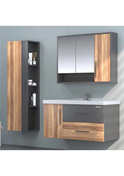 Moon Banyo Dolabı 100 cm (Boy Dolabı Dahil Değildir.)