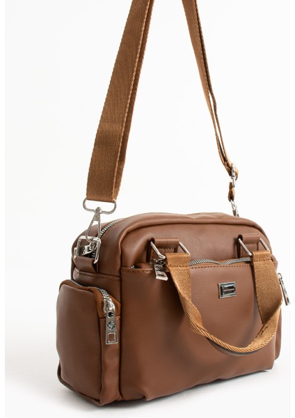 Sanmorris Glc Kadın 4018 Suya Dayanıklı Çok Bölmeli Krinkıl Çanta Kol Çantası Omuz