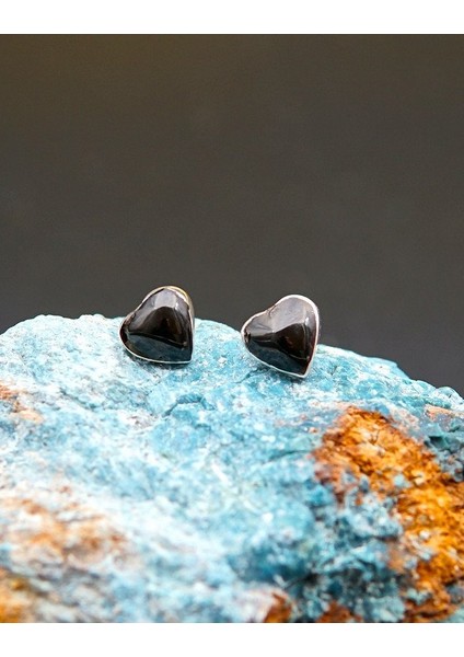 925 Ayar Gümüş Oltu Taşı Kadın Küpe SKÜ00034 fiyatları