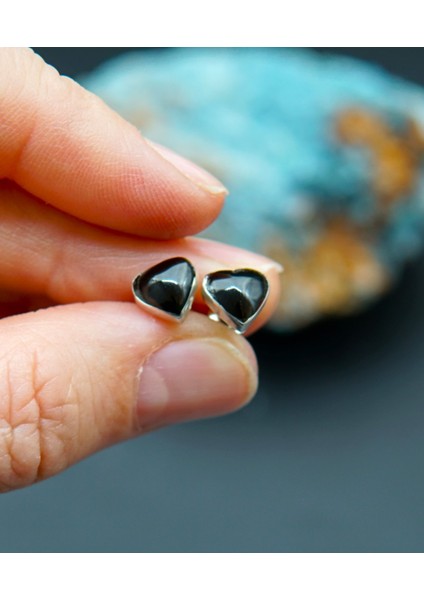 925 Ayar Gümüş Oltu Taşı Kadın Küpe SKÜ00034 indirimleri