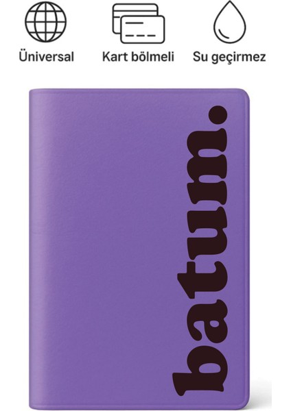 Pasaport Kılıfı Pasaportluk Desenli Pasaport Kabı Su Geçirmez Batum