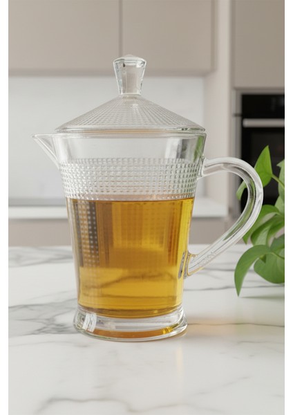 Elyra Cam Sütlük & Yağdanlık – Kapaklı Şeffaf Cam Sürahi 500 ml fiyatları