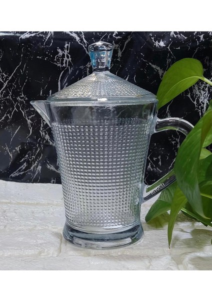 Elyra Cam Sütlük & Yağdanlık – Kapaklı Şeffaf Cam Sürahi 500 ml fırsatları