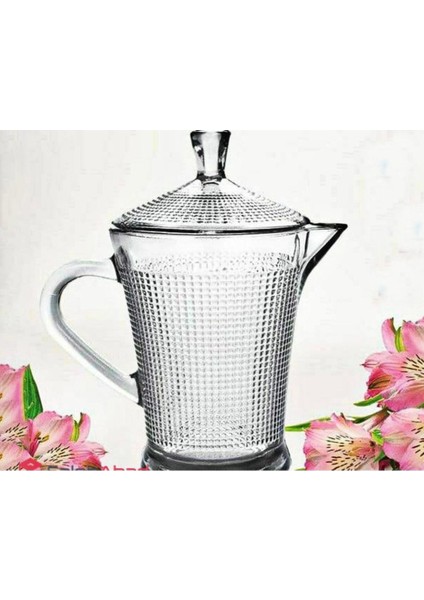 Elyra Cam Sütlük & Yağdanlık – Kapaklı Şeffaf Cam Sürahi 500 ml indirimleri