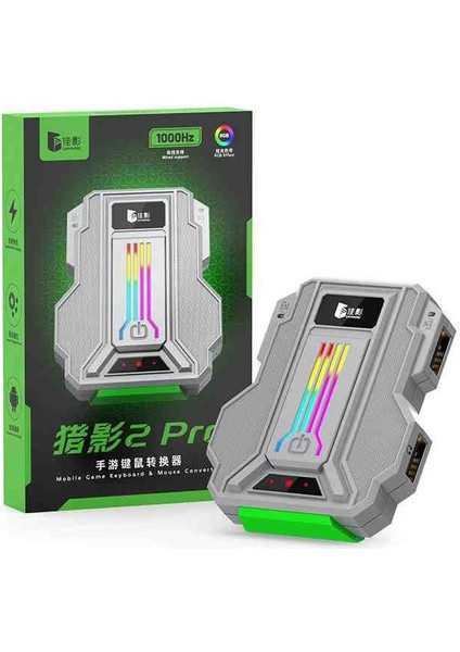 Gamwing Lieying 2 Pro Mobil Oyun Adaptörü – 1000Hz Gecikmesiz Klavye Mouse Dönüştürücü | Pubg Makro Destekli, Geri Tepmesiz, Rgb, Android 10+ Uyumlu
