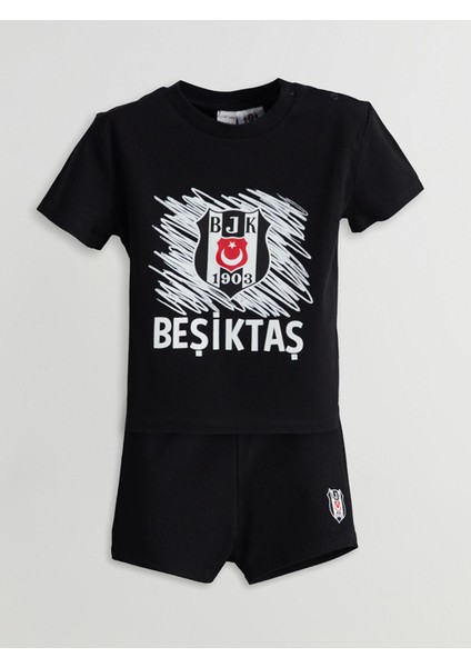 Yeni Sezon Beşiktaş Baskılı Erkek Bebek Şortlu Takım