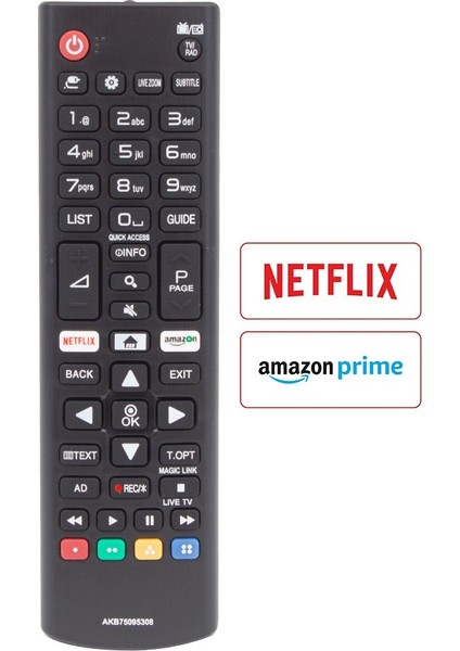 Netflix - Amazon Tuşlu LCD LED Tv Kumanda