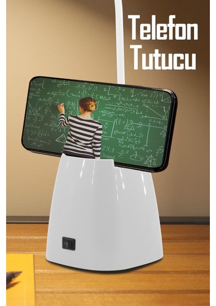 Masa Lambası Kalemlikli Telefon Tutuculu Kablolu LED Ders Çalışma Lambası fiyatları
