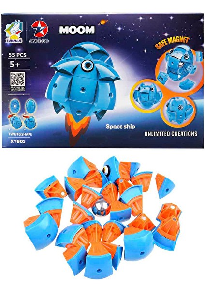 3 Adet Manyeti̇k Bloklar 55 Parça