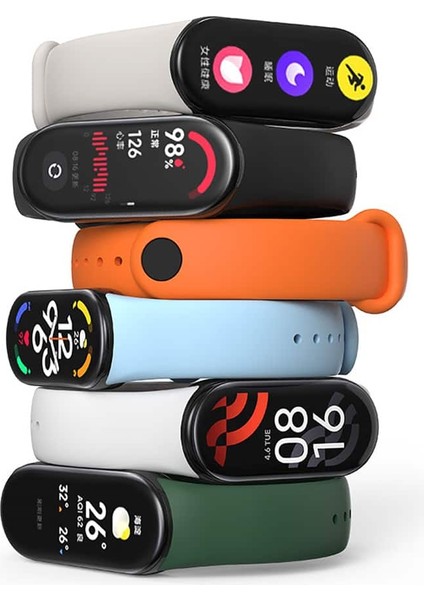 Xiaomi Smart Band 10/9/8 Uyumlu Silikon Kordon Mi Band 10/9/8 Esnek Spor Klasik Kayış modelleri
