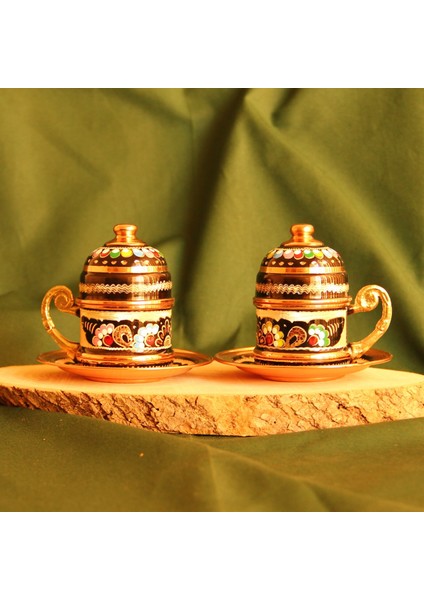 Kahve Fincanı, 2 Li Kahve Fincan Takımı, Bakır Kahve Fincanı