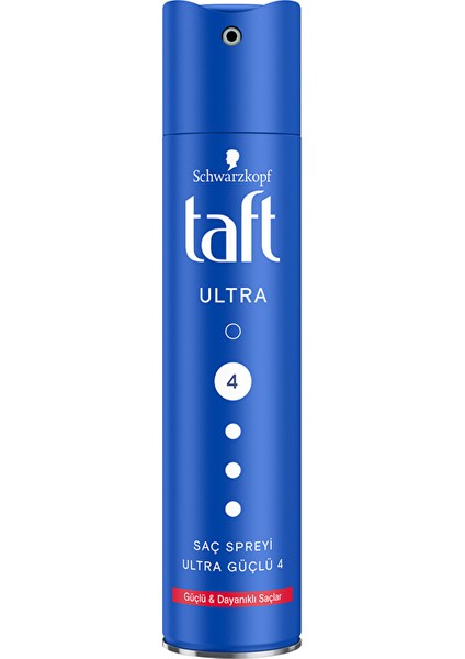 4 Adet Taft Saç Spreyi 250 ml No 4 Ultra Arginine Güç