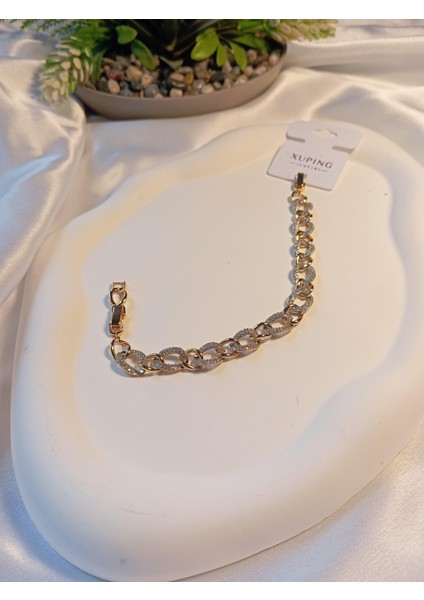 Rose Zirkon Taşlı Xuping Jewelry Vip Bileklik modelleri