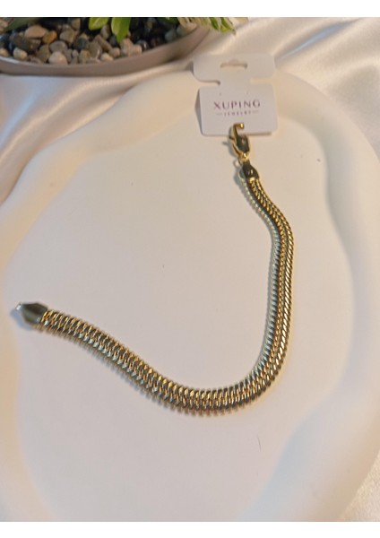 Balık Sırtı Bileklik 14 K Kaplama 22 cm modelleri