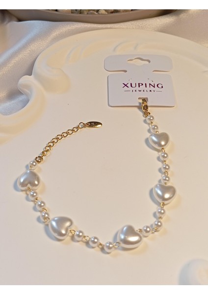 Kalp Detaylı Incili Xuping Jewelry Bileklik - Euro Aksesuar fiyatları