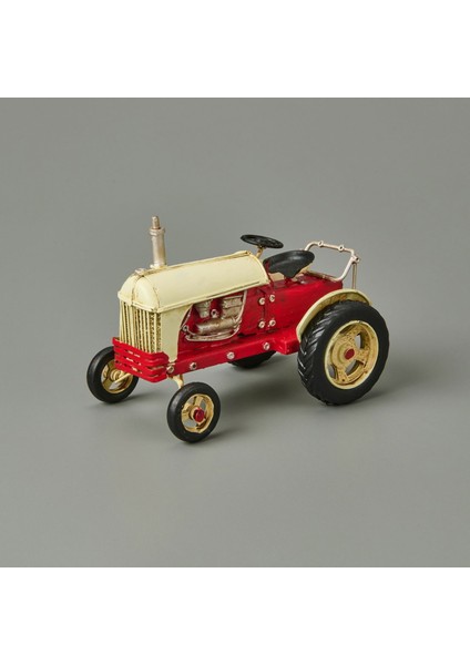 Home Dekoratif Traktör - Kırmızı - 16X11 cm