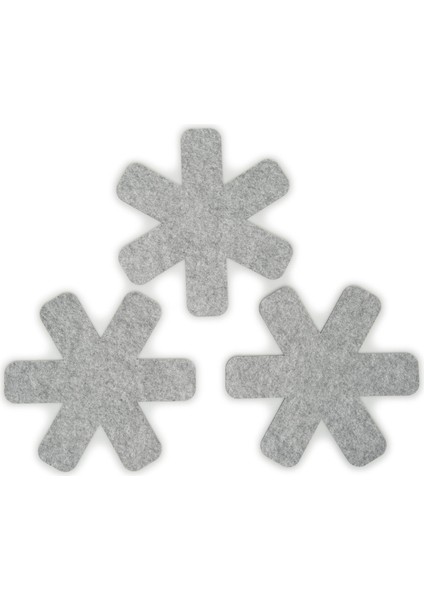 202960 3'lü Tava Çizdirmez Koruyucu Keçe - Asorti modelleri