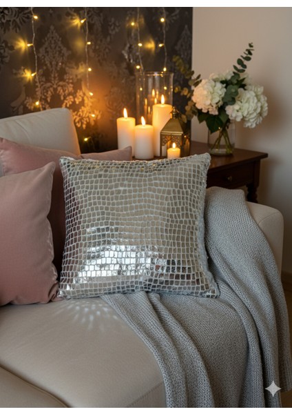 Işıltılı Mozaik Payetli Dekoratif Kırlent